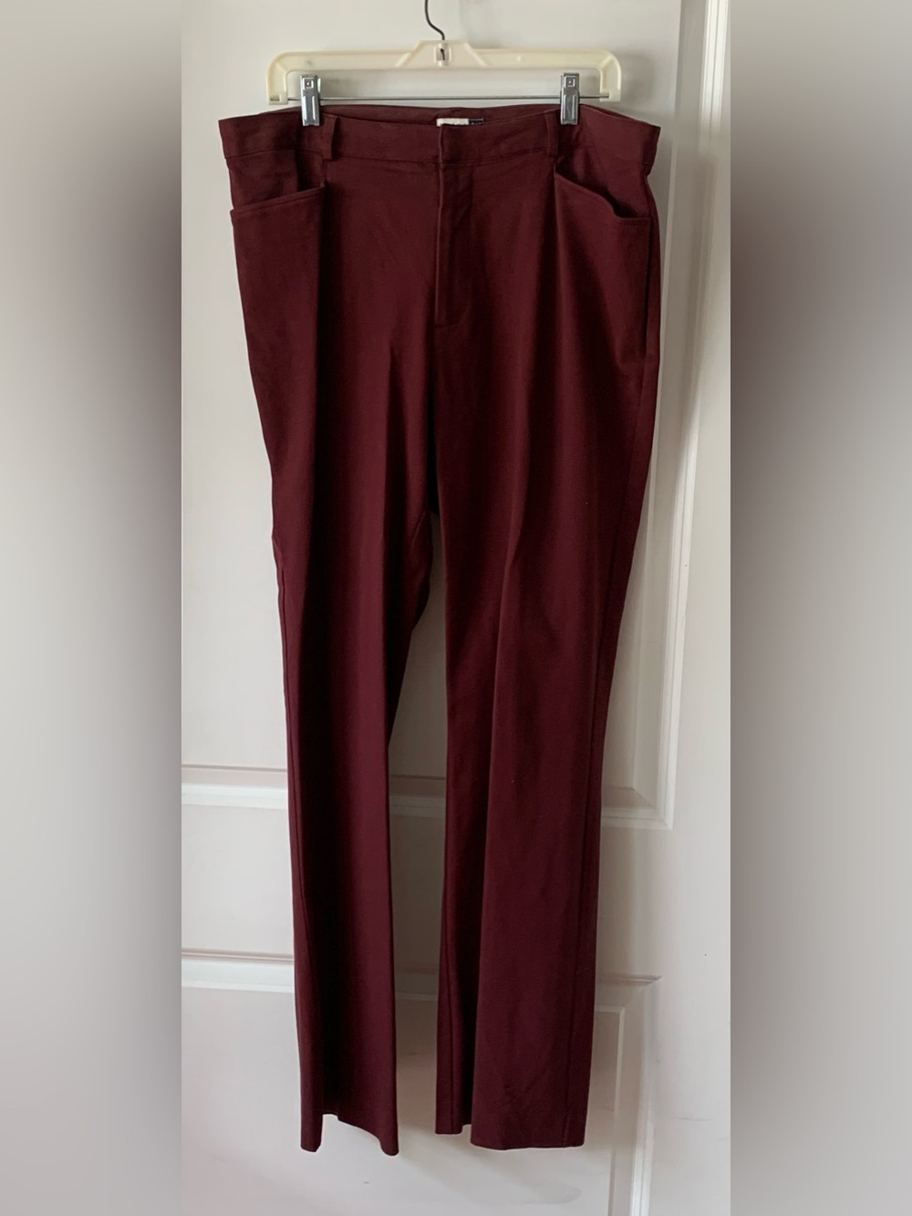 GAP Stretch Bootcut Trouser in Deep Burgundy